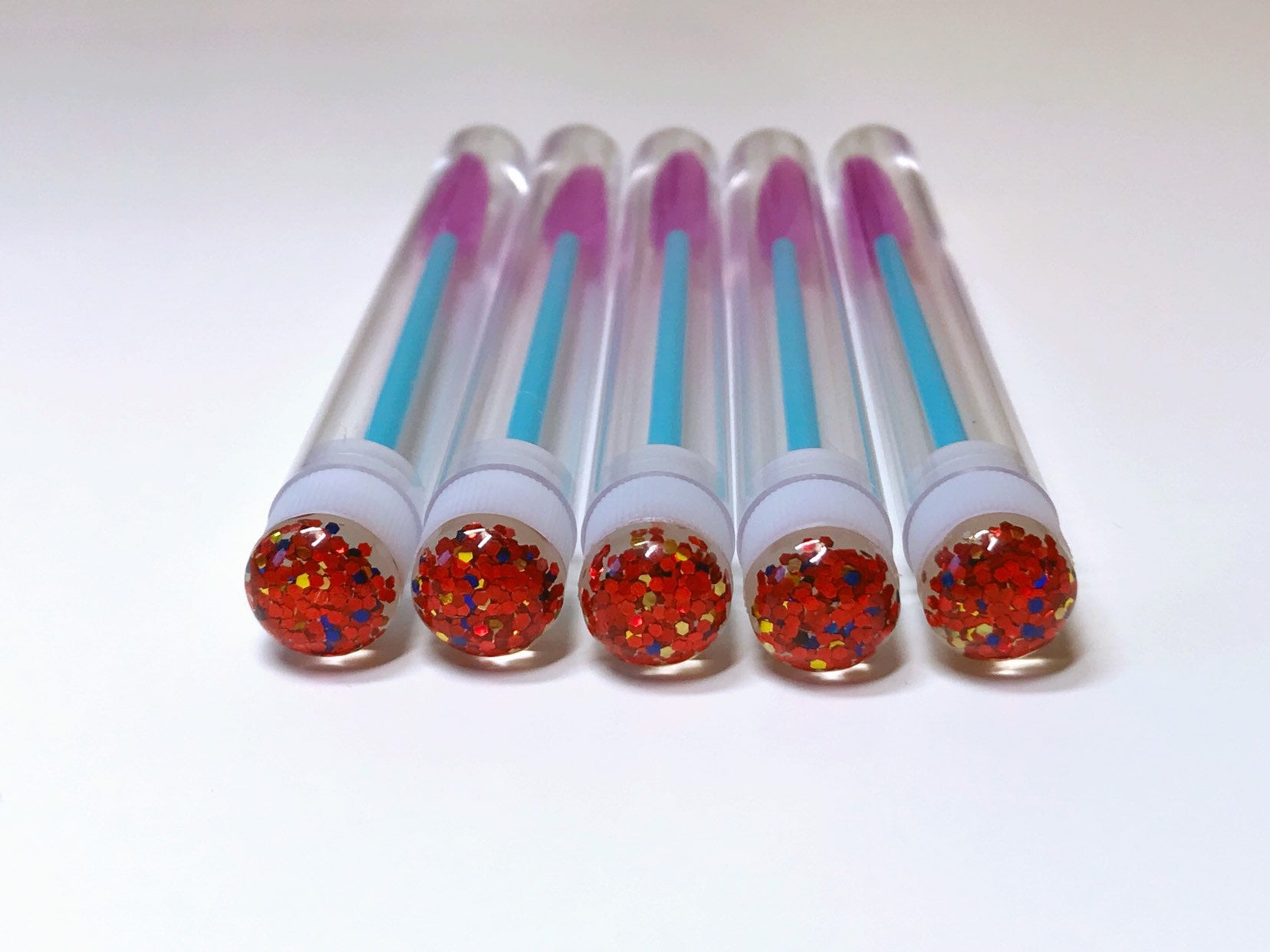 10 X Peitsche Zauberstäbe - Rot-Rainbow-Glitter von Etsy - LadyLusLashes