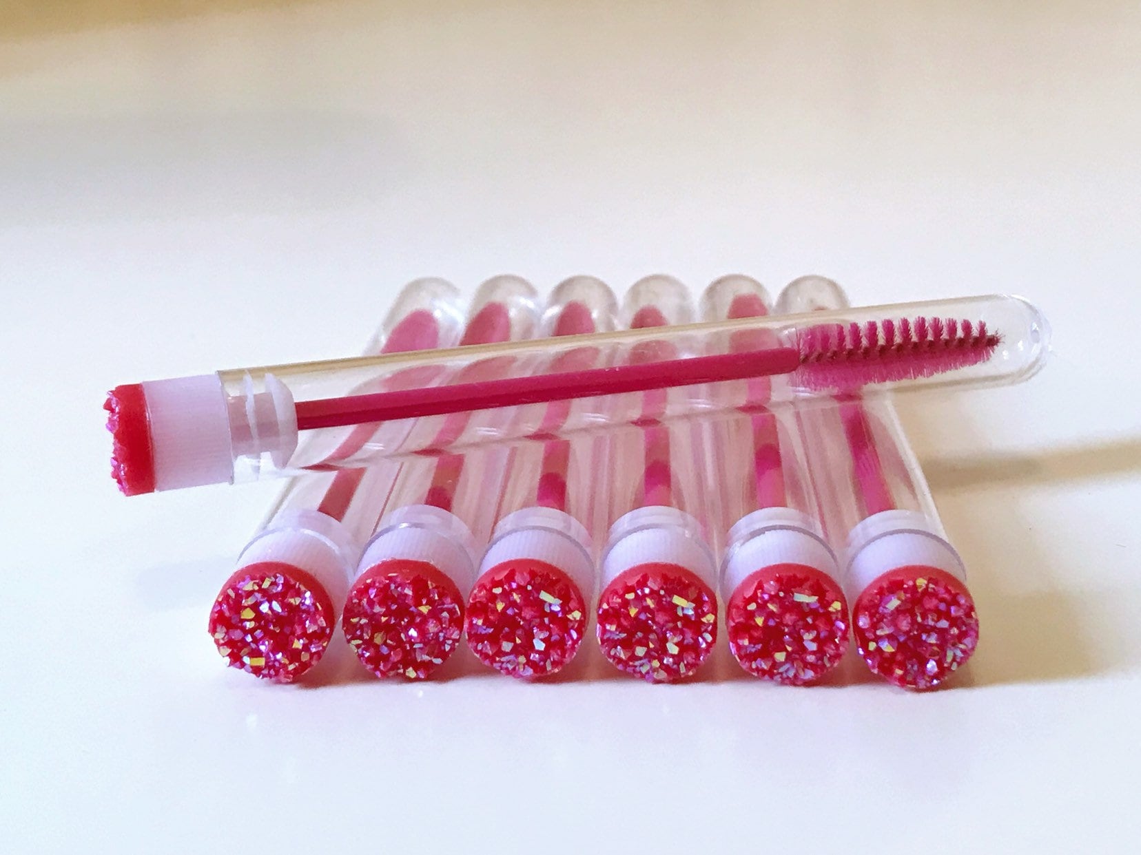 10x Wimpernstäbe - Pink Blush Crystal von Etsy - LadyLusLashes