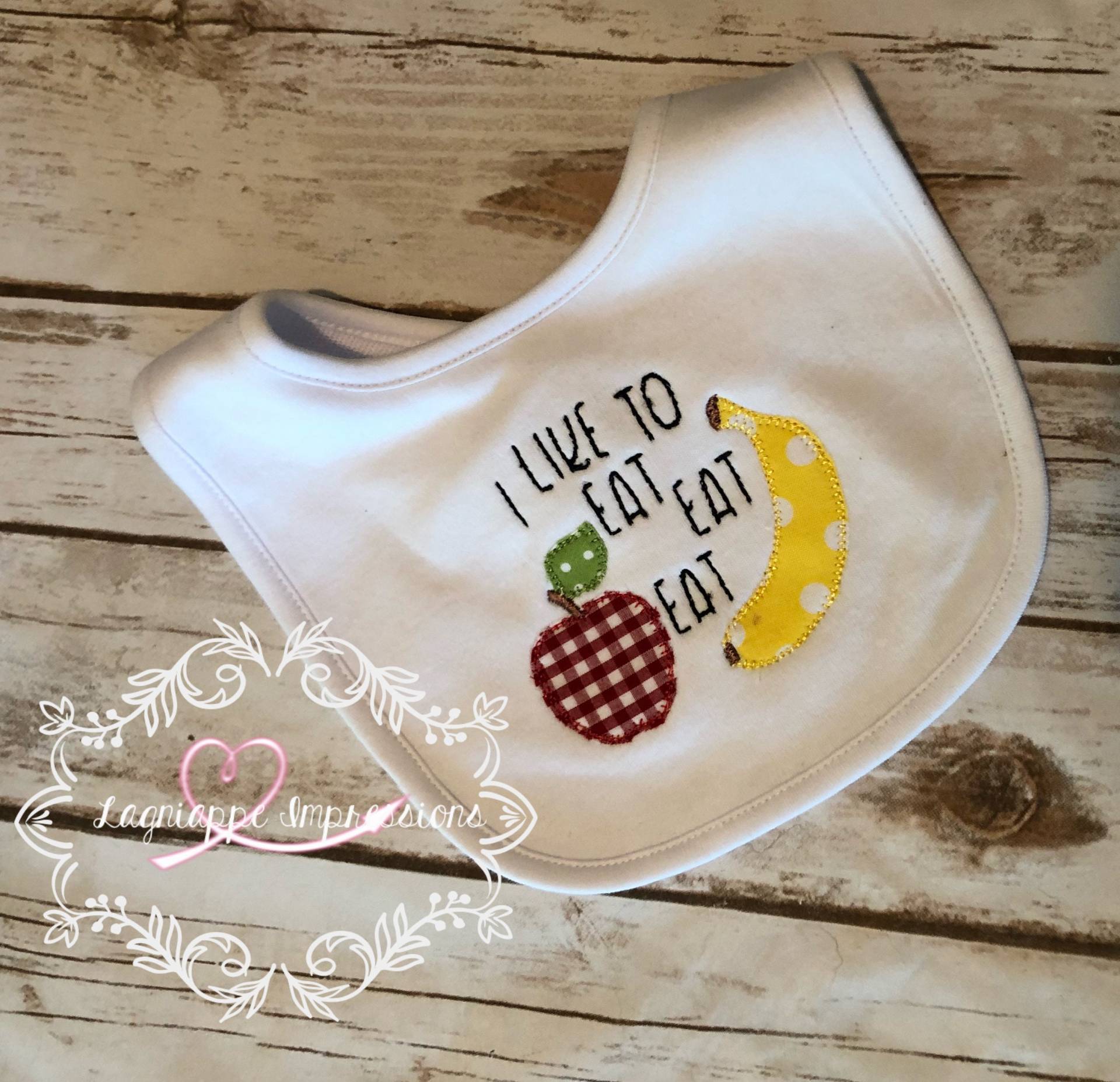 Äpfel Und Bananen Lätzchen von Etsy - LagniappeImpressions