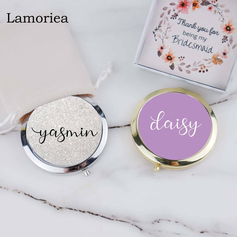Spiegel Kompakte Gastgeschenke, Junggesellinnenabschied Geschenke, Brautjungfer Personalisierte Geschenke Für Frauen von Etsy - Lamoriea