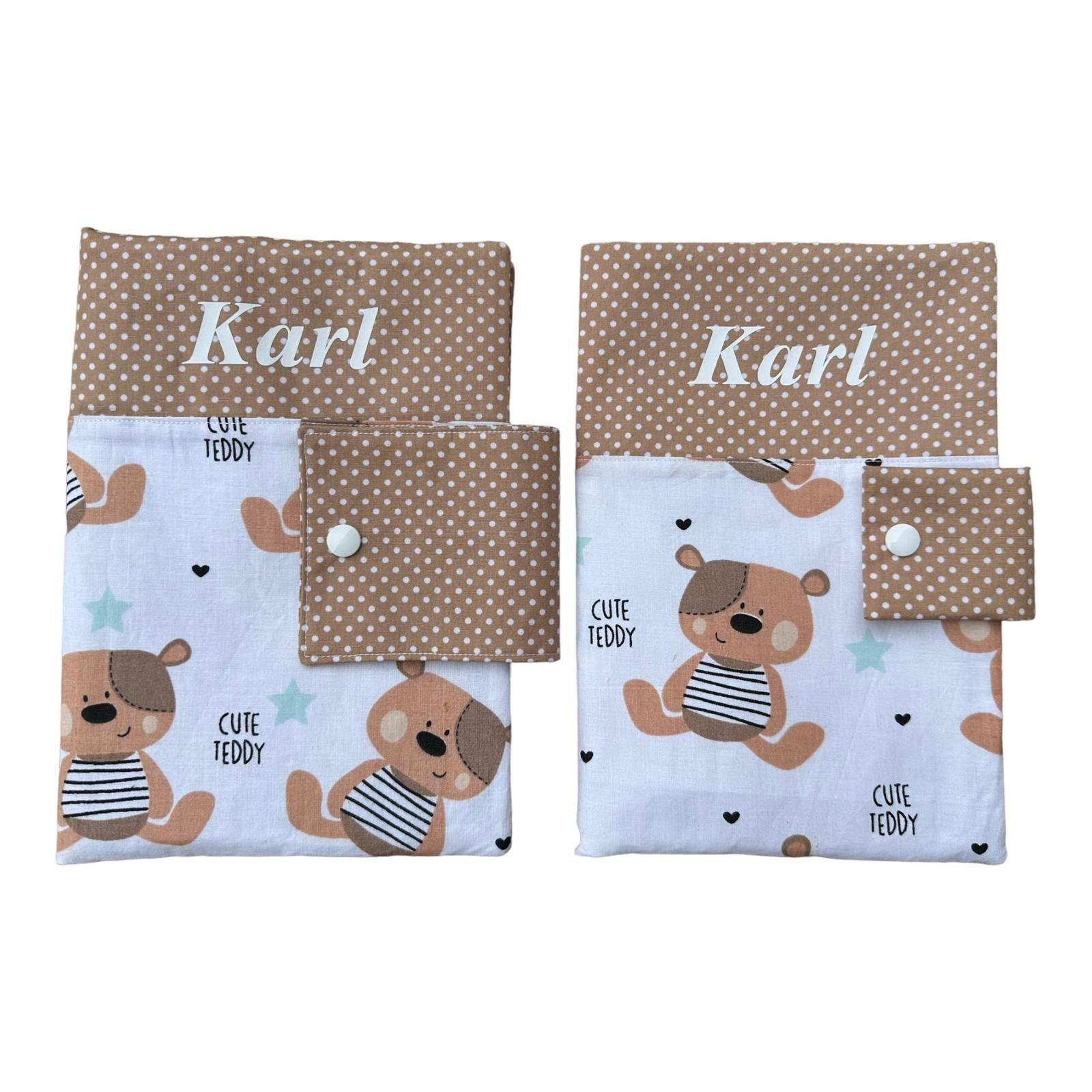 Windeltasche Und U-Heft Hülle Cute Teddy Punkte Geschenk Zur Geburt Windeltasche Und U-Heft Hülle Cute Teddy Punkte Geschenk Zur Geburt von Etsy - Landjuwel