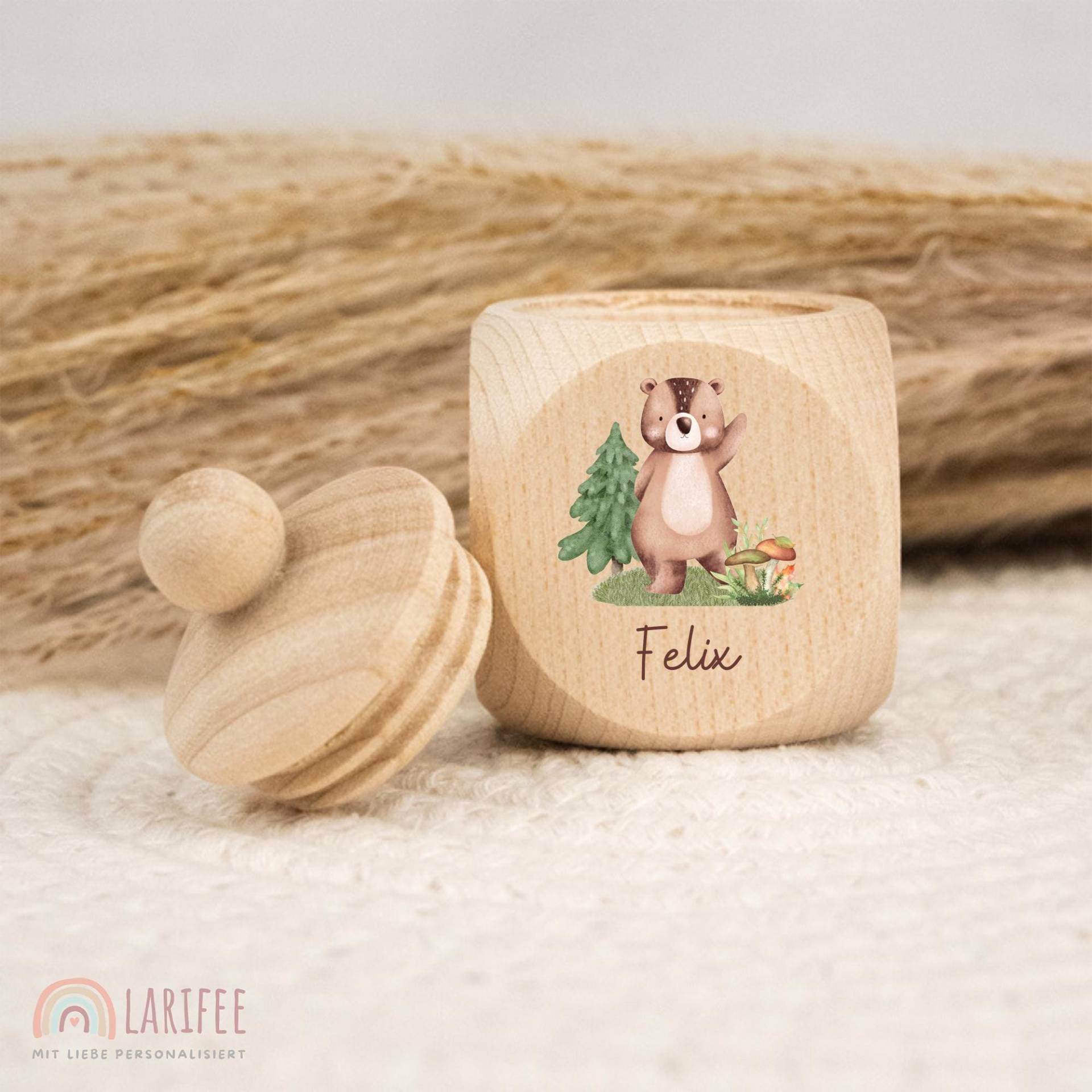Zahndose Personalisiert Mit Bär, Milchzahndose Name, Aus Holz, Dose Milchzähne, Schraubverschluss, Zahnfee, Uv-Druck Zahndose Personalisiert Mit Bär, Milchzahndose Name, Aus Holz, Dose Milchzähne, Schraubverschluss, Zahnfee, Uv-Druck von Etsy - Larifee