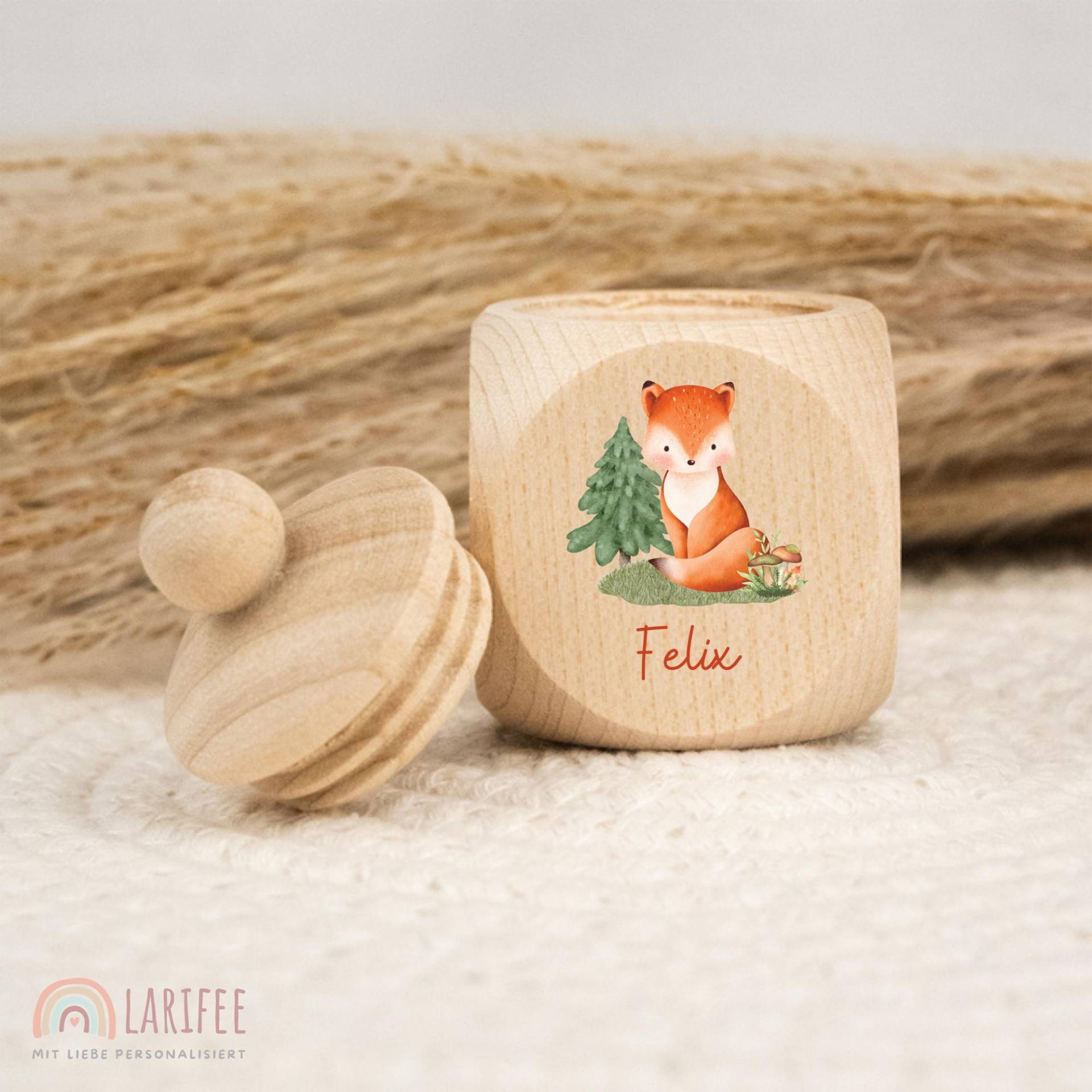 Zahndose Personalisiert Mit Fuchs, Milchzahndose Name, Aus Holz, Dose Milchzähne, Schraubverschluss, Zahnfee, Uv-Druck Zahndose Personalisiert Mit Fuchs, Milchzahndose Name, Aus Holz, Dose Milchzähne, Schraubverschluss, Zahnfee, Uv-Druck von Etsy - Larifee