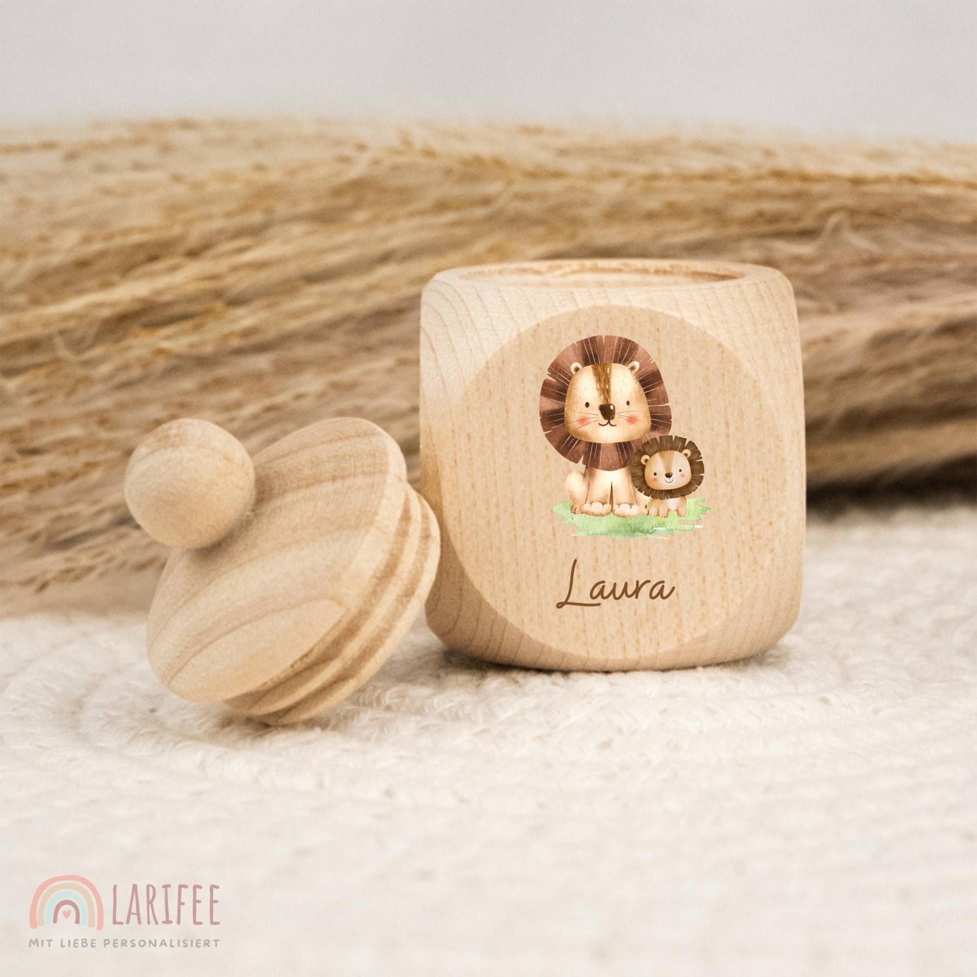 Zahndose Personalisiert Mit Löwe, Milchzahndose Name, Aus Holz, Dose Milchzähne, Schraubverschluss, Zahnfee, Uv-Druck Zahndose Personalisiert Mit Löwe, Milchzahndose Name, Aus Holz, Dose Milchzähne, Schraubverschluss, Zahnfee, Uv-Druck von Etsy - Larifee
