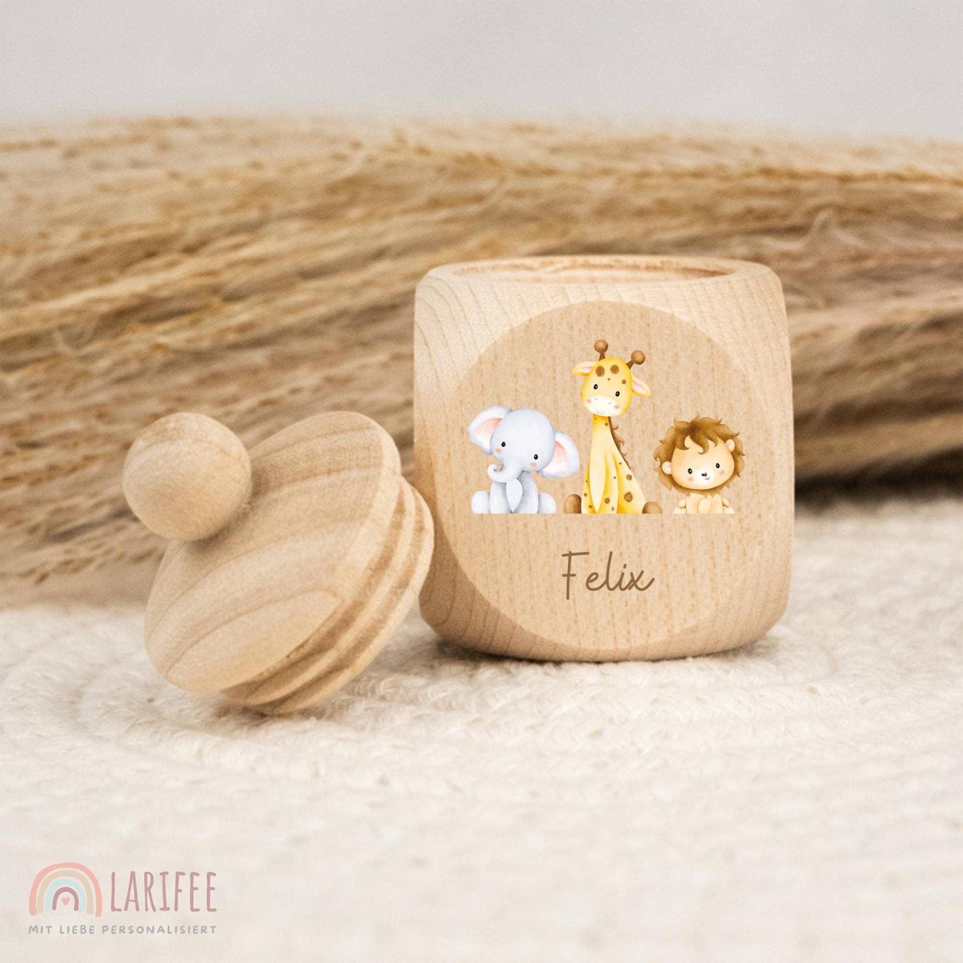 Zahndose Personalisiert Mit Safari-Tiere, Milchzahndose Name, Aus Holz, Dose Milchzähne, Schraubverschluss, Uv-Druck Zahndose Personalisiert Mit Safari-Tiere, Milchzahndose Name, Aus Holz, Dose Milchzähne, Schraubverschluss, Uv-Druck von Etsy - Larifee