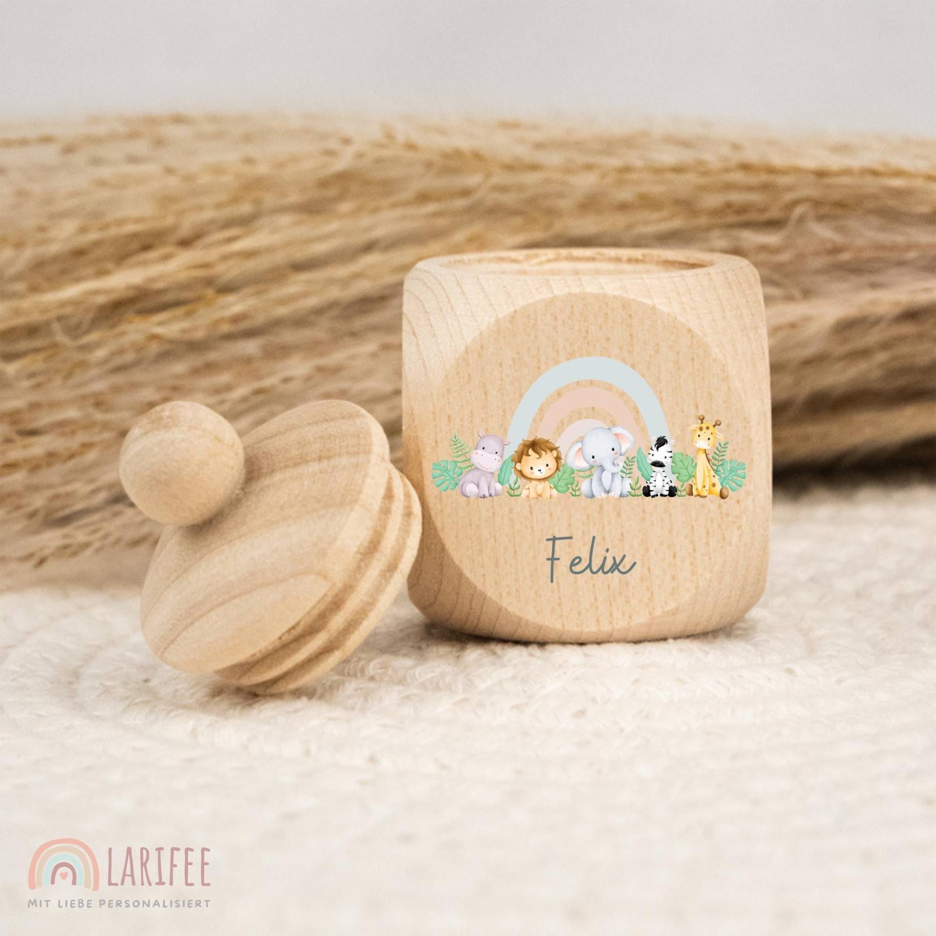 Zahndose Personalisiert Mit Safari-Tiere, Milchzahndose Name, Aus Holz, Dose Milchzähne, Schraubverschluss, Uv-Druck Zahndose Personalisiert Mit Safari-Tiere, Milchzahndose Name, Aus Holz, Dose Milchzähne, Schraubverschluss, Uv-Druck von Etsy - Larifee