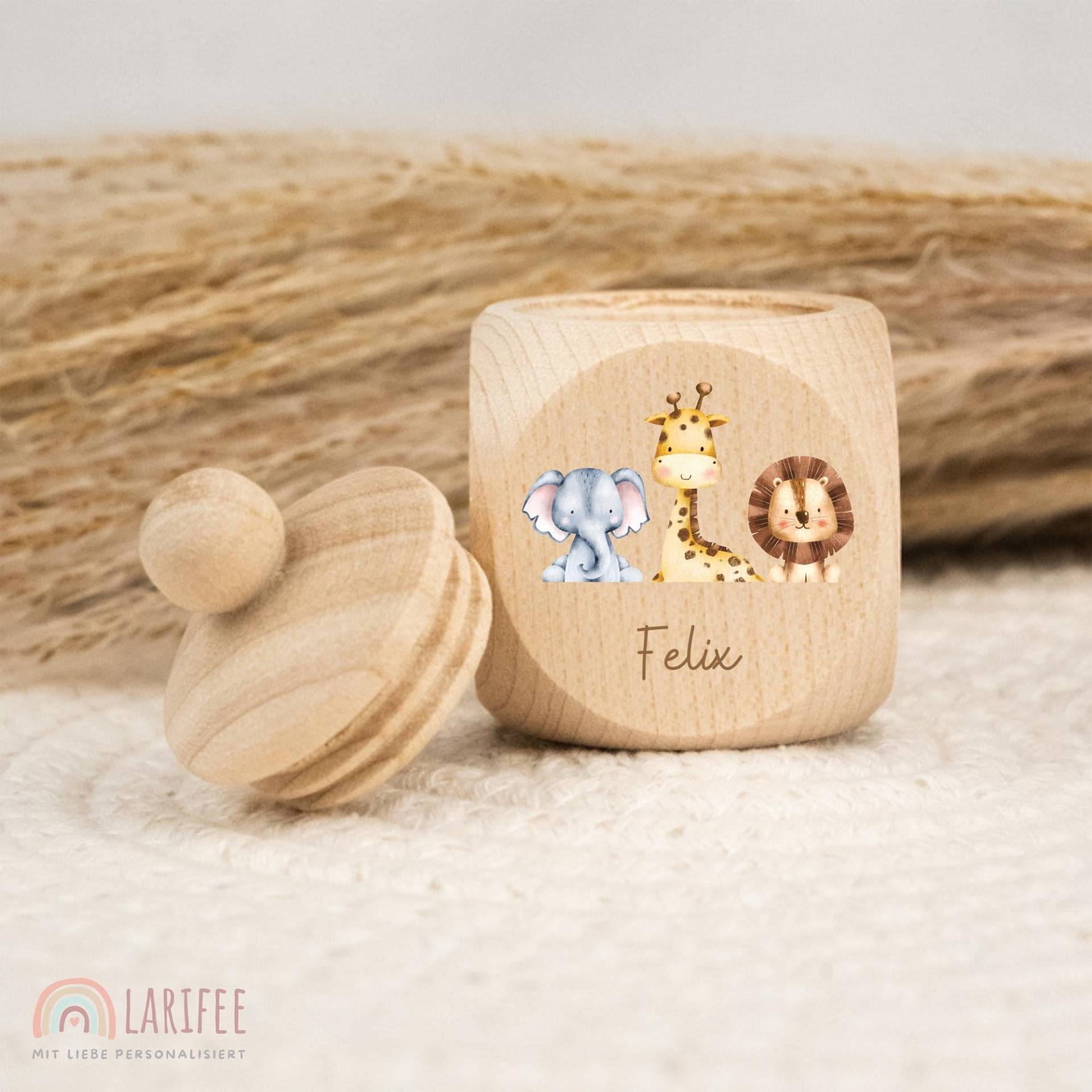 Zahndose Personalisiert Mit Safari-Tiere, Milchzahndose Name, Aus Holz, Dose Milchzähne, Schraubverschluss, Uv-Druck Zahndose Personalisiert Mit Safari-Tiere, Milchzahndose Name, Aus Holz, Dose Milchzähne, Schraubverschluss, Uv-Druck von Etsy - Larifee