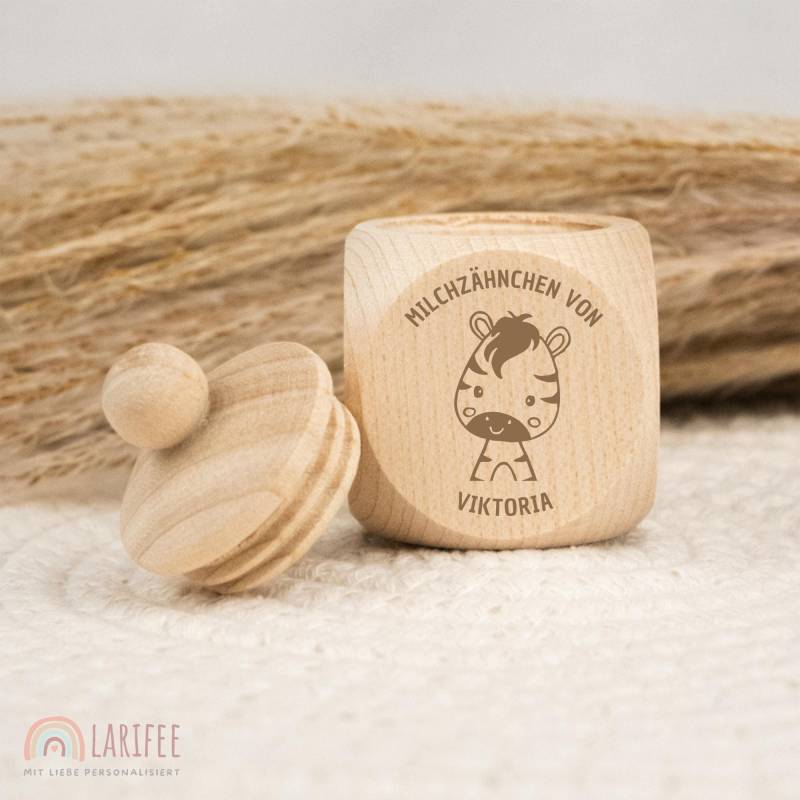 Zahndose Personalisiert Zebra, Milchzahndose Mit Name, Aus Holz, Dose Milchzähne, Schraubverschluss, Zahnfee, Lasergravur von Etsy - Larifee
