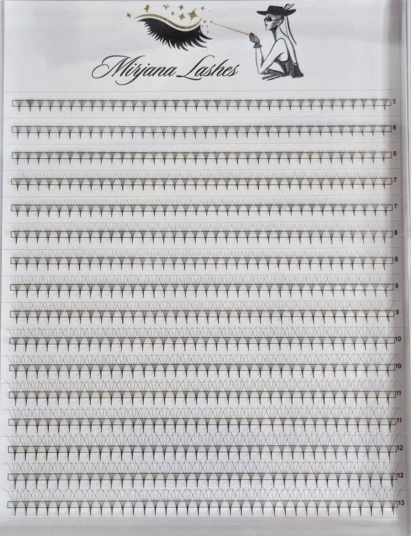 C, D Lashes Extension, Wimpernfächer, 4D-7D Volumen, 5-13Mm, 0.07 Mm von Etsy - Lashesmirjana
