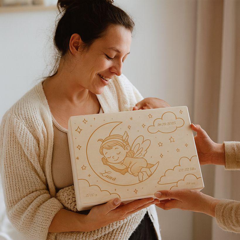 Personalisierte Erinnerungsbox Mond Und Sterne | Liebevolles Geschenk Zur Geburt Oder Taufe Mit Name & Geburtsdaten Holzbox Personalisierte Erinnerungsbox Mond Und Sterne | Liebevolles Geschenk Zur Geburt Oder Taufe Mit Name & Geburtsdaten Holzbox von Etsy - LasunikA