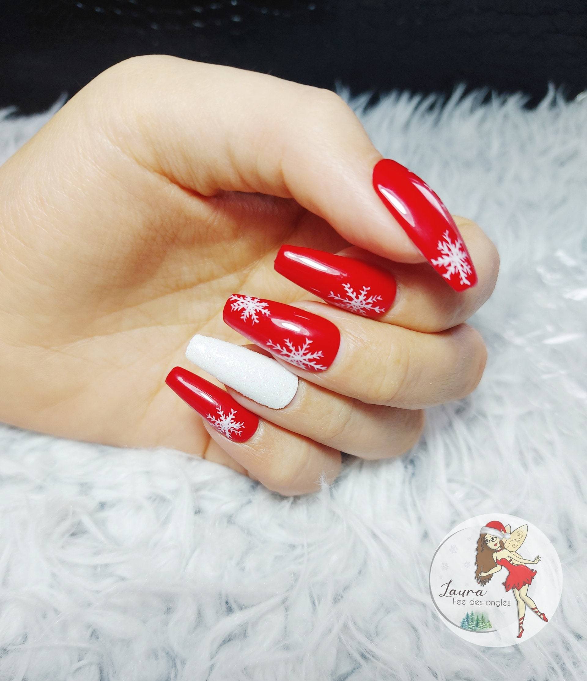 Wiederverwendbare Individuelle Kunstnägel | Press On Nails, 10Er-Set, Weihnachtskollektion 2021 Wiederverwendbare Individuelle Kunstnägel | Press On Nails, 10Er-Set, Weihnachtskollektion 2021 von Etsy - LauraFeeDesOngles