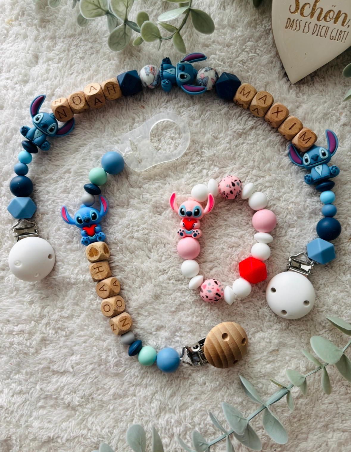 Kinderwagen/- Schnullerkette Mit Greifling - Geschenk Zur Geburt Personalisiert von Etsy - LaurasBabyzauber