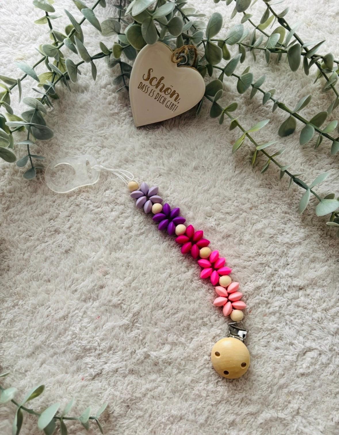 Schnullerkette Flower von Etsy - LaurasBabyzauber