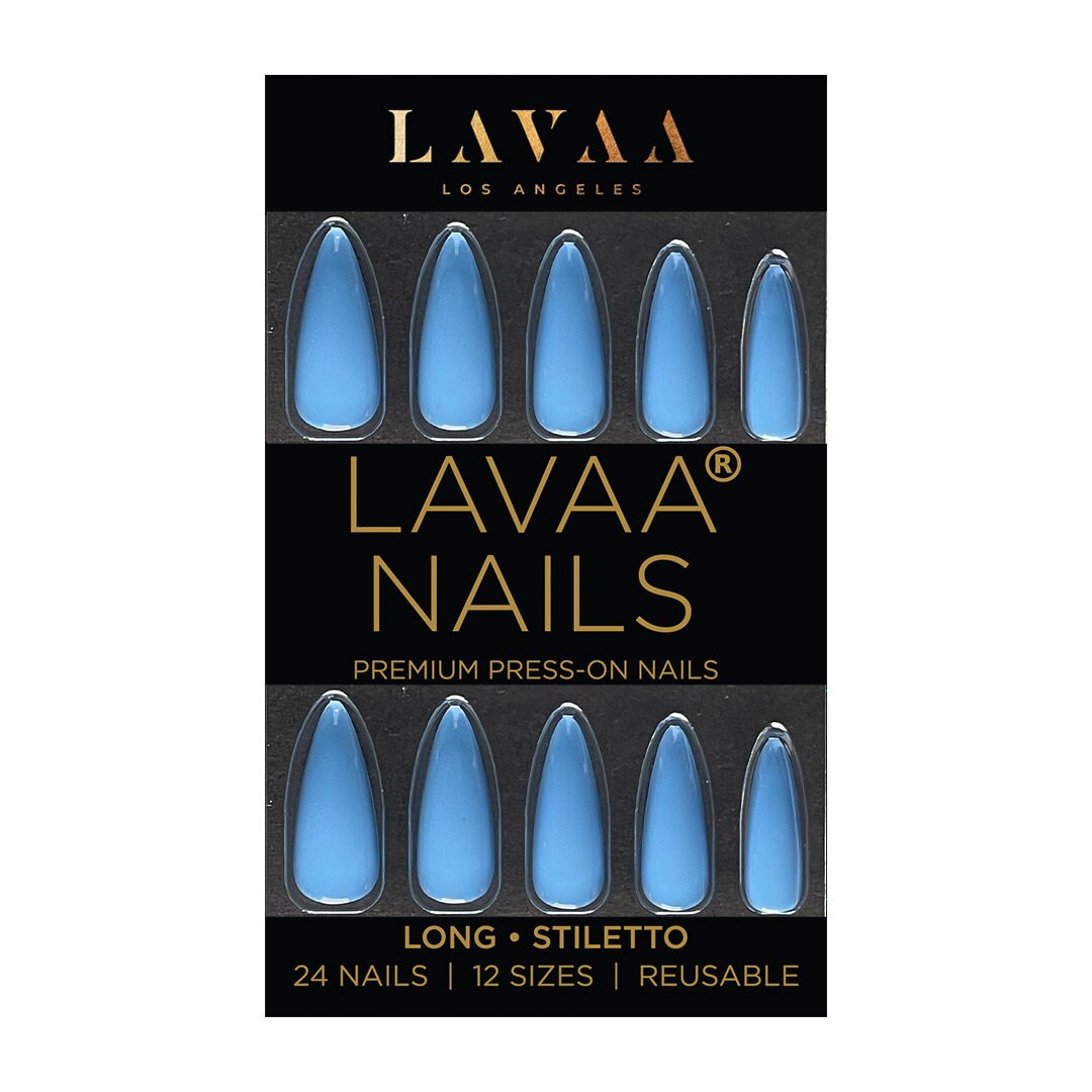Blue Attitude Press-On Nails | Demin Blau Glänzende Stiletto Nägel Lava Schönheit Blue Attitude Press-On Nails | Demin Blau Glänzende Stiletto Nägel Lava Schönheit von Etsy - LavaaBeauty