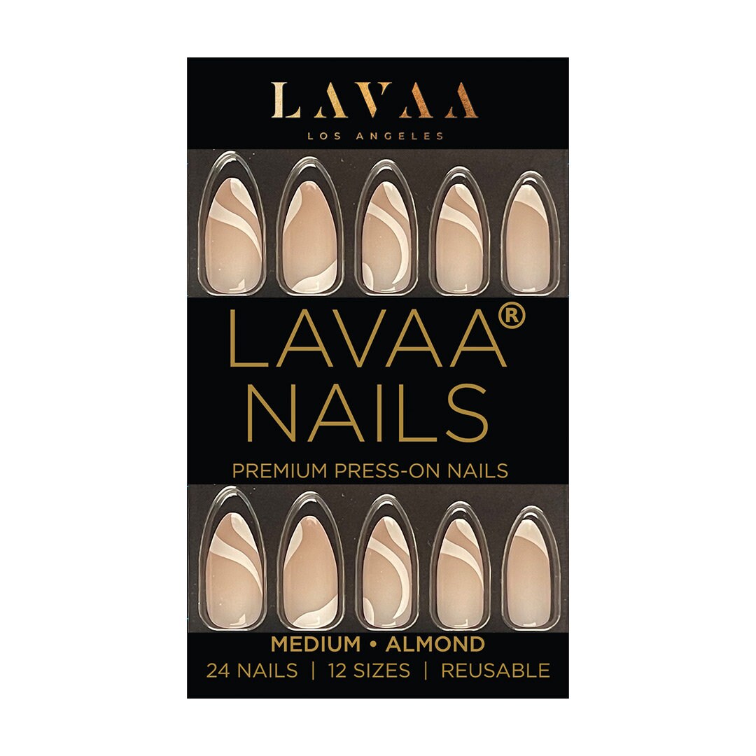 Chic Swirl Press-On Nägel | Medium Mandel Weiß Swirl Salonqualität Und Wiederverwendbar Lava Schönheit Chic Swirl Press-On Nägel | Medium Mandel Weiß Swirl Salonqualität Und Wiederverwendbar Lava Schönheit von Etsy - LavaaBeauty