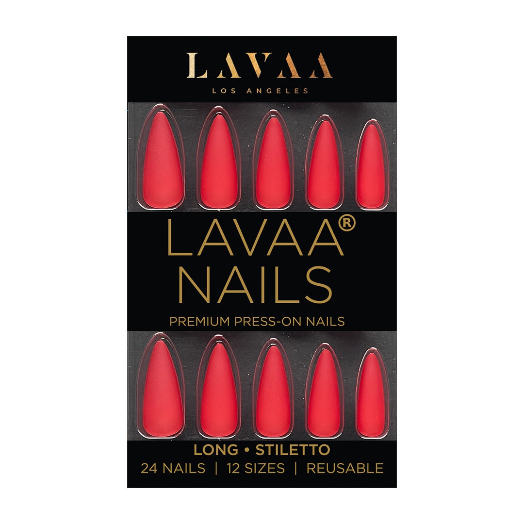 Rote Sohle Press-On Nägel | Matte Rote Lange Stiletto Salonqualität Und Wiederverwendbar Lava Schönheit Rote Sohle Press-On Nägel | Matte Rote Lange Stiletto Salonqualität Und Wiederverwendbar Lava Schönheit von Etsy - LavaaBeauty