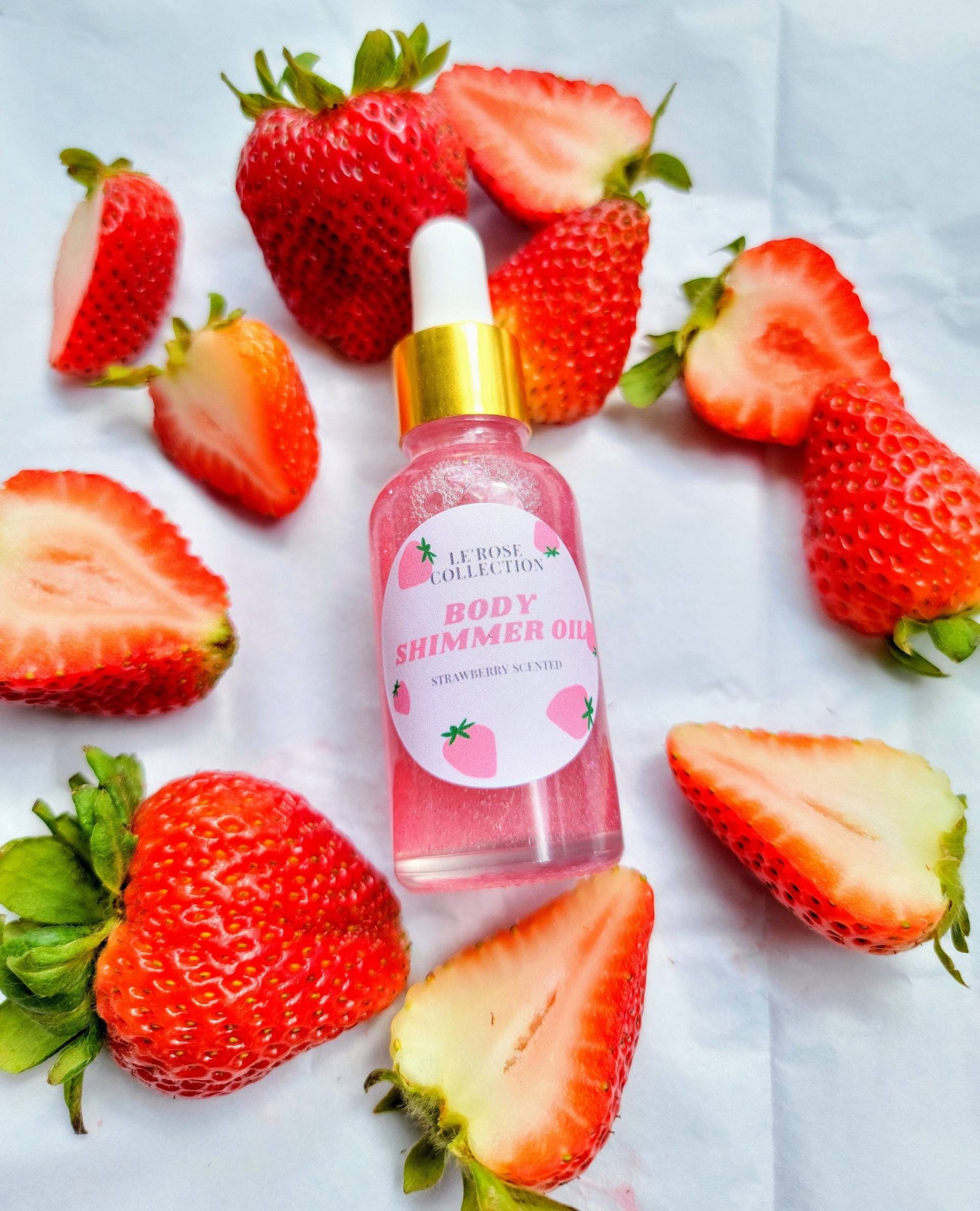 Erdbeer Körperöl | Tierversuchsfreie Schönheit Öle Feuchtigkeitscreme Hautpflege Spa-Zubehör Sommeröl von Etsy - LeRoseCollection