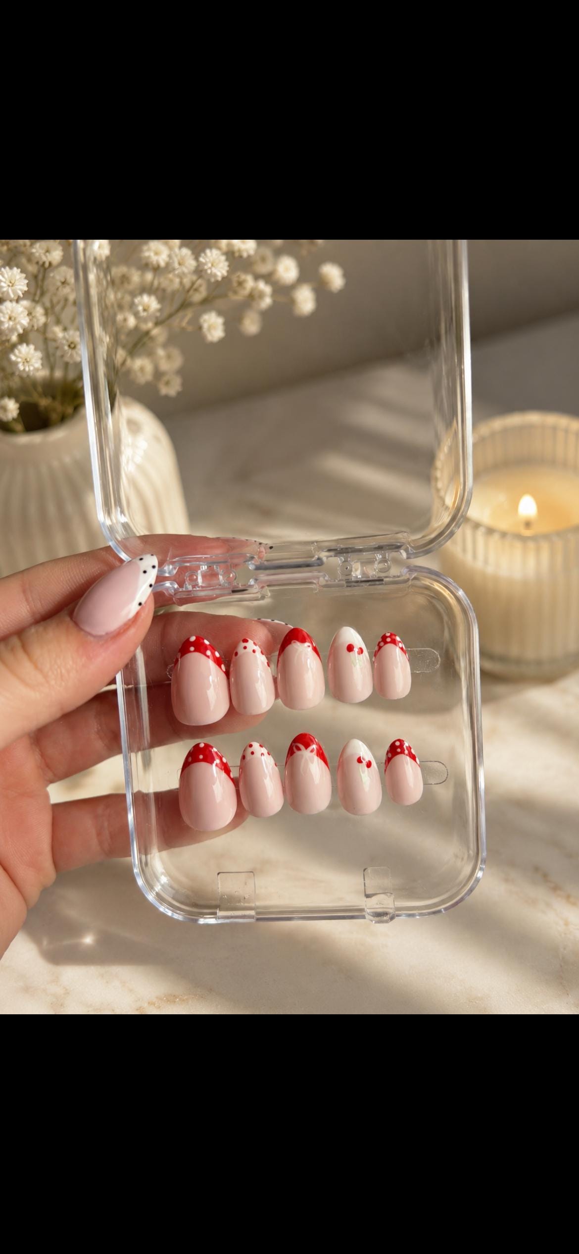 Cherry Pop French Press-On Nails Cherry Pop French Press-On Nails von Etsy - LeaNailsShop