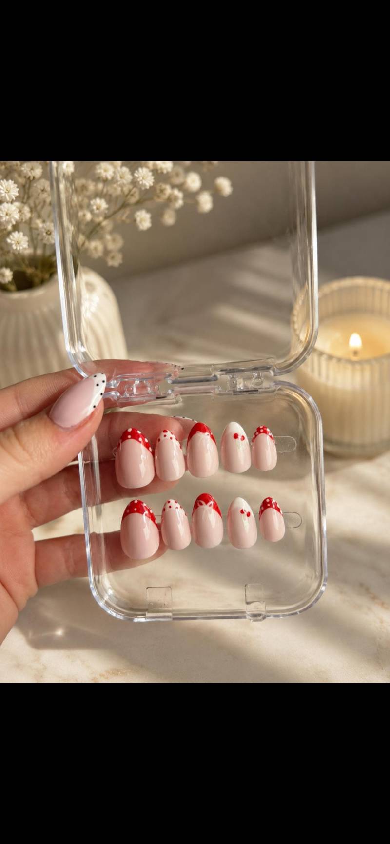 Cherry Pop French Press-On Nails Cherry Pop French Press-On Nails von Etsy - LeaNailsShop