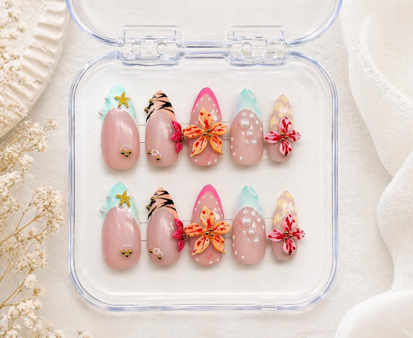 Tropical Bloom Set Tropical Bloom Set von Etsy - LeaNailsShop