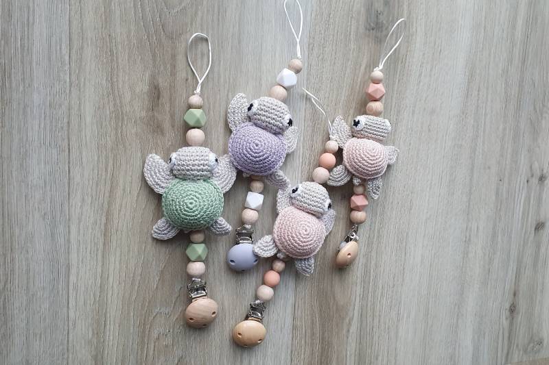 Schnullerclip Schildkröte von Etsy - LeafsMirna