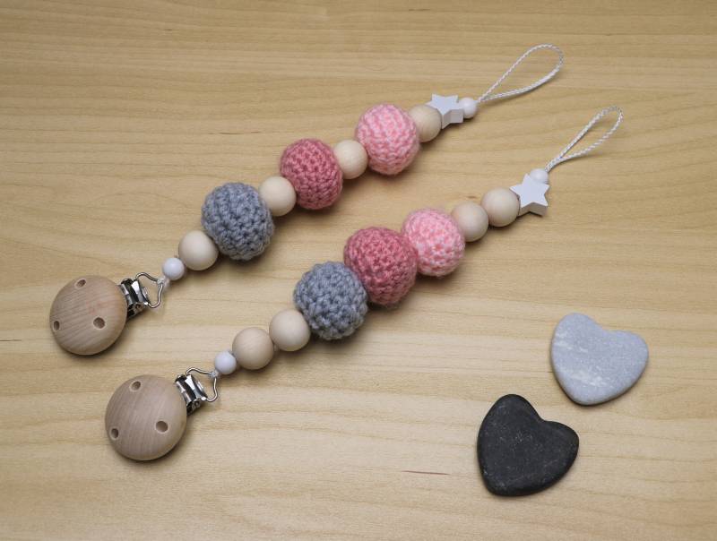 Kurze Lieferzeit Schnullerkette Mädchen von Etsy - Leichtvernaeht