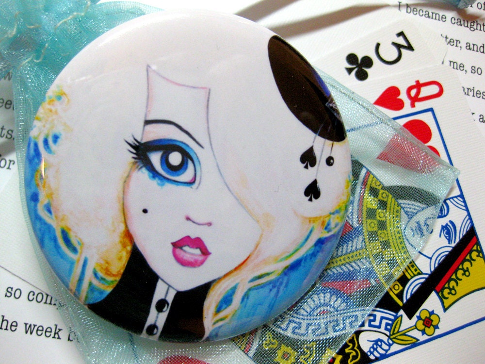 Alice Im Wunderland Kunst Taschenspiegel von Etsy - LeilaniJoyArt