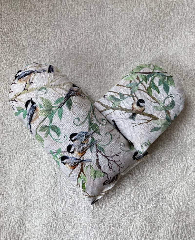 Autogurt-/Portkissen, Naturfüllung, Meisen Auf Kissen, Chemokissen, Gurtkissen, Geschenk Krebspatient, Hilfsmittel Brust-Op von Etsy - Leinenunikate