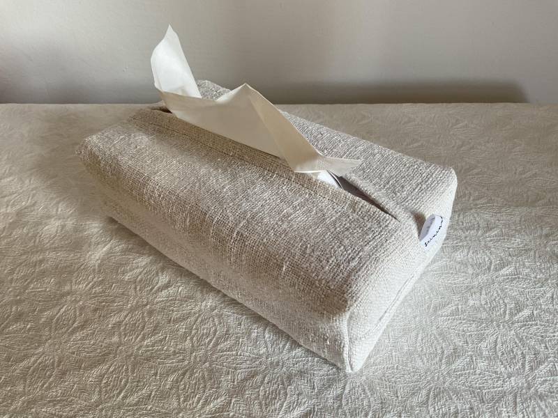 Taschentücherbox, Antikleinen V. 1880, Handgewebt, Etui, Hülle Für Taschentuch-Box, Kosmetikbox Taschentücher, Husse Kleenexbox von Etsy - Leinenunikate