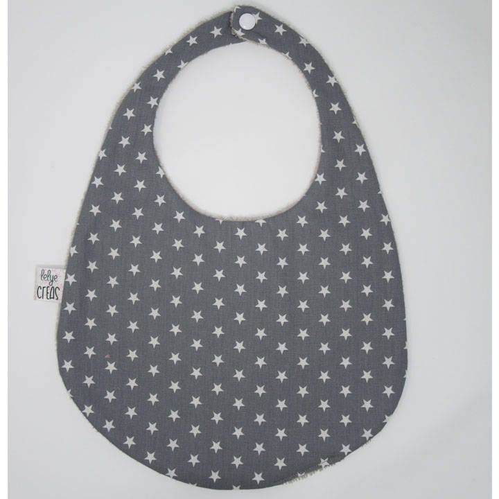 Großen Baumwolle Und Tuch Lätzchen Schwamm Grauen Stars von Etsy - LelyeCreas