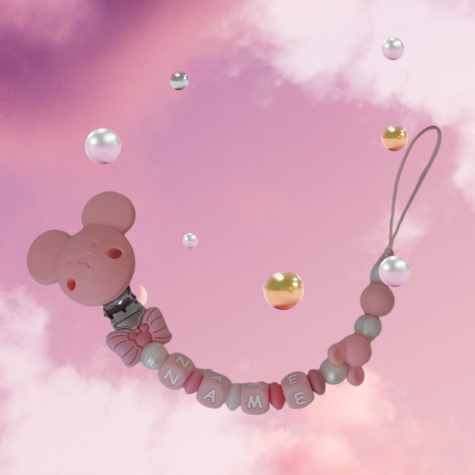 Schnullerkette Personalisiert von Etsy - LemeravigliedimariCo