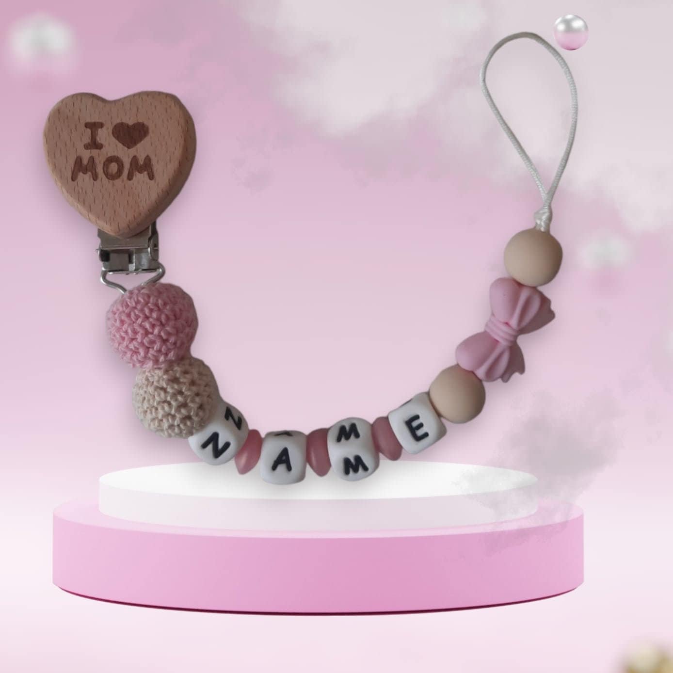 Schnullerkette Personalisiert von Etsy - LemeravigliedimariCo