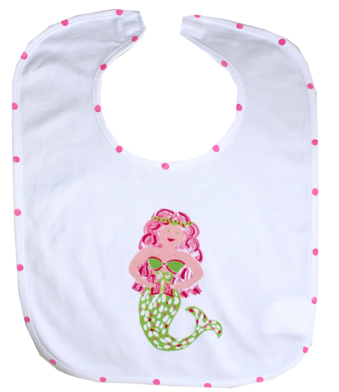 Weihnachten Meerjungfrau Baby Lätzchen Personalisierte Rosa & Grün Baumwolle von Etsy - LemondaisyDesign