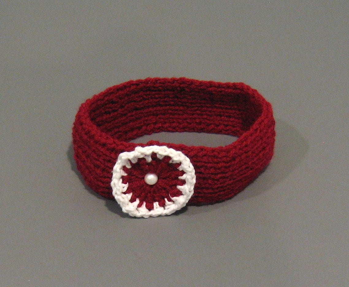Baby Mädchen Stirnband, Burgund Handgemachtes Stirnband Mit Blumen, Bordeaux Weiße Blume - Lk110 Baby Mädchen Stirnband, Burgund Handgemachtes Stirnband Mit Blumen, Bordeaux Weiße Blume - Lk110 von Etsy - LenasKnitting