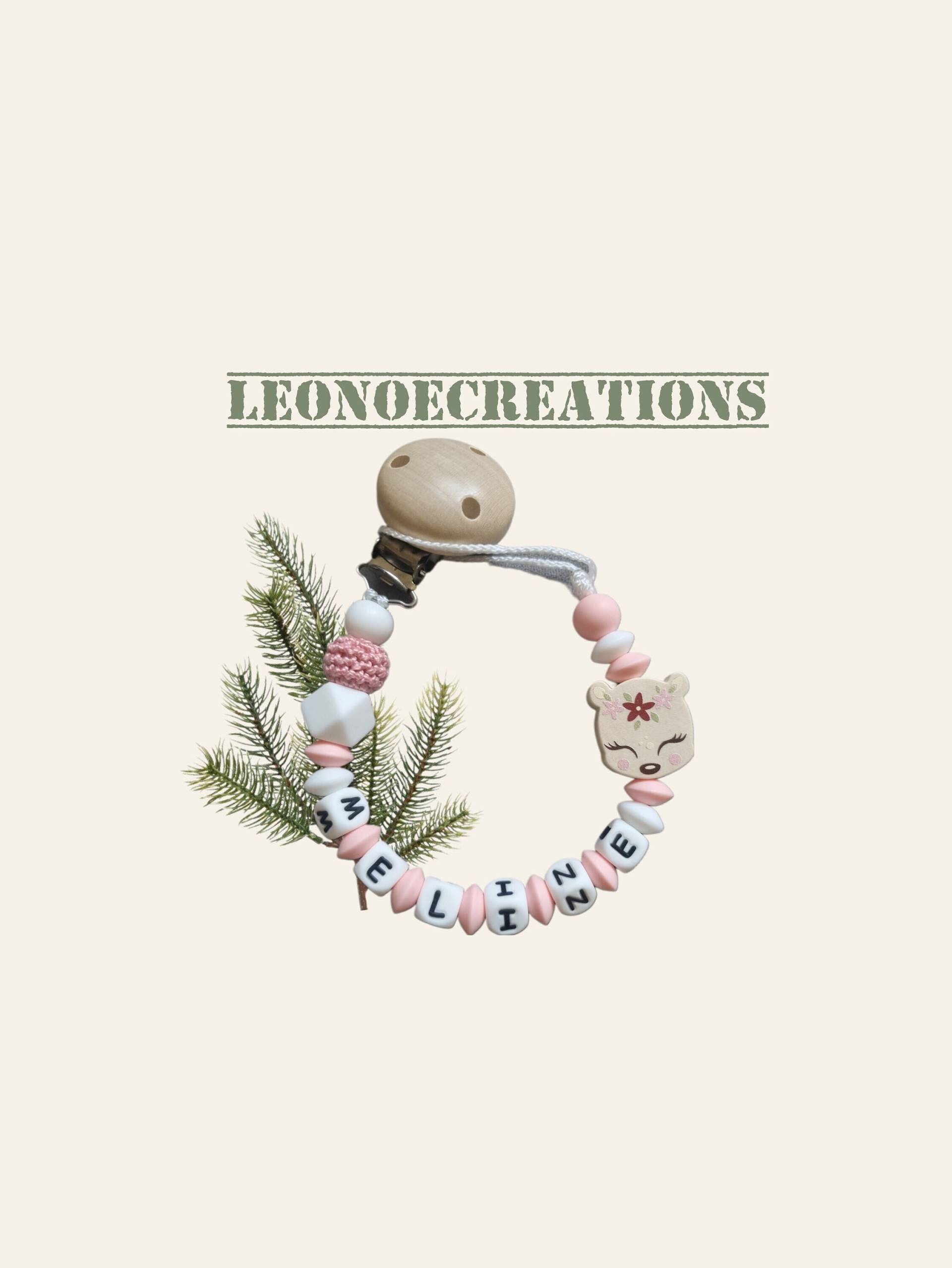 Personalisierter Schnullerclip Mit Hirsch - Rosa Baby Mädchen Waldthema Handgemachtes Geburtsgeschenk Personalisierter Schnullerclip Mit Hirsch - Rosa Baby Mädchen Waldthema Handgemachtes Geburtsgeschenk von Etsy - Leonoecreations