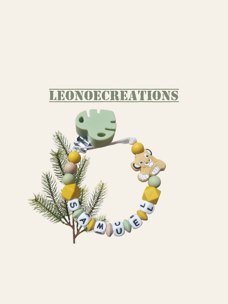 Personalisierter Schnullerclip Simba - König Der Löwen Silikonclip Baby Junge Geschenk Vorname von Etsy - Leonoecreations