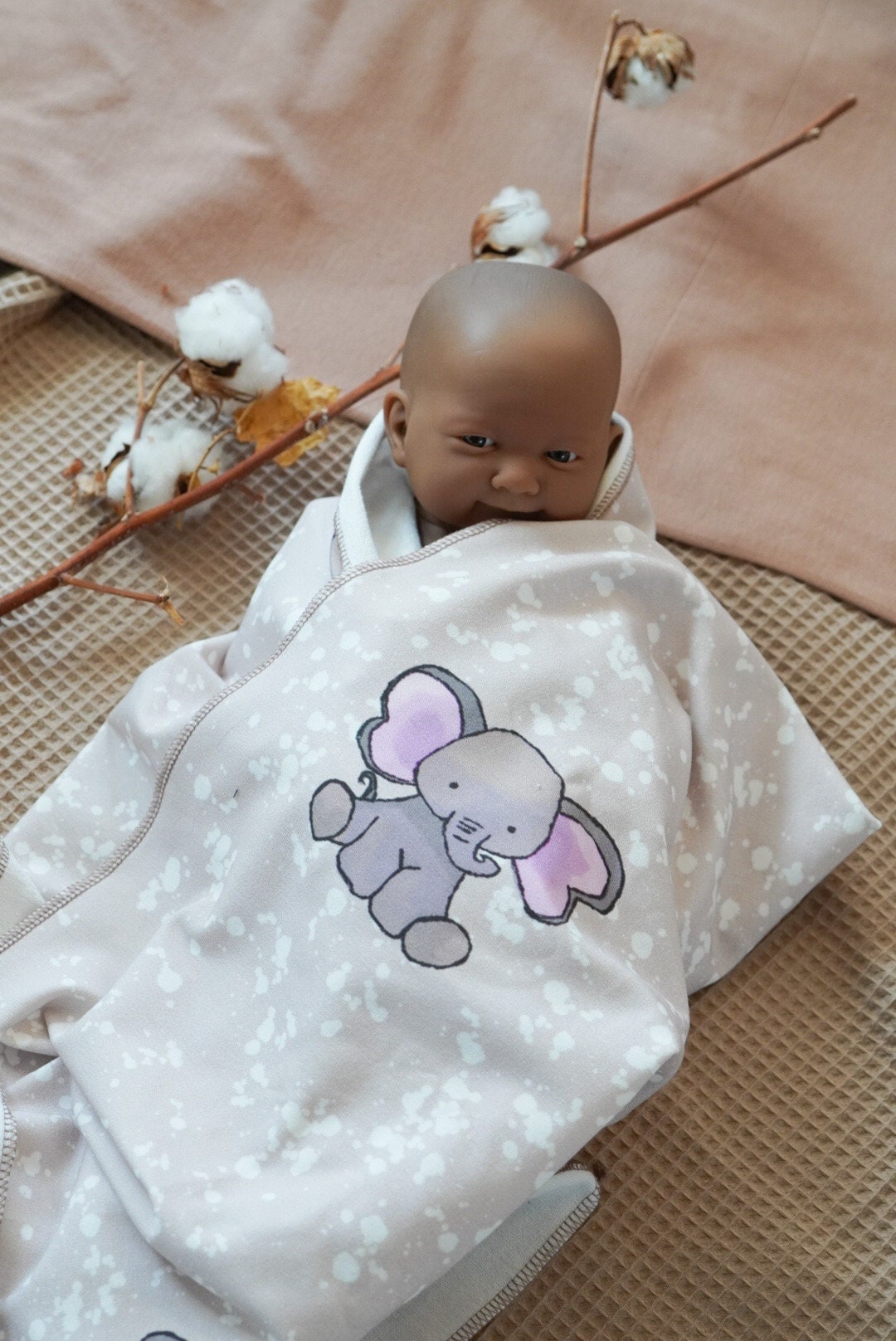Pucktuch Jersey Elefant Pucktuch Jersey Elefant von Etsy - LernstallBoutique