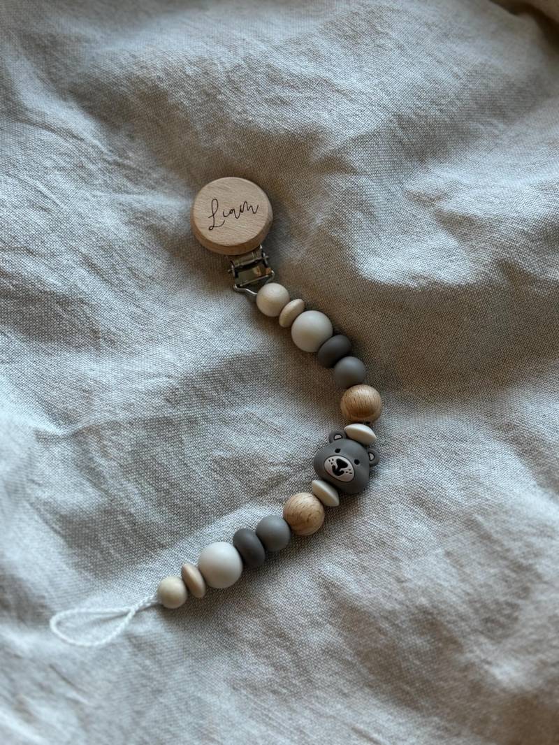 Schnullerkette Mit Namen Personalisiert - Bär -Junge Geschenk Geburt von Etsy - LeukkStudio