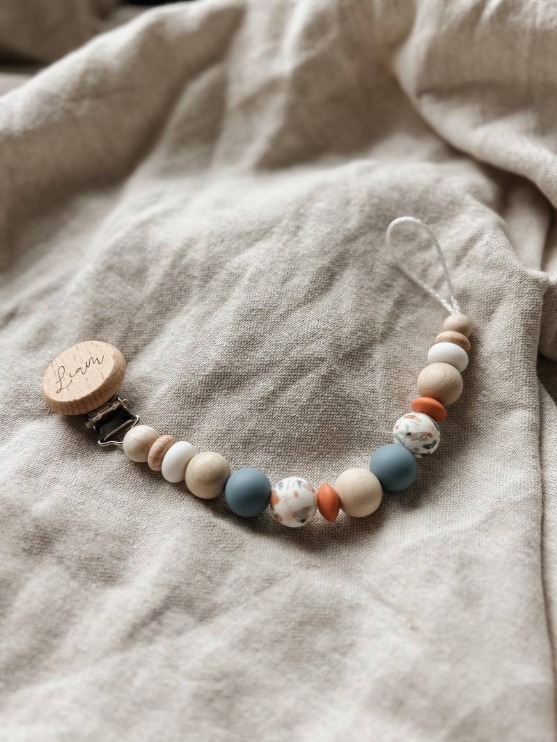 Schnullerkette Mit Namen Personalisiert - Junge Ocean Geschenk -Blau von Etsy - LeukkStudio
