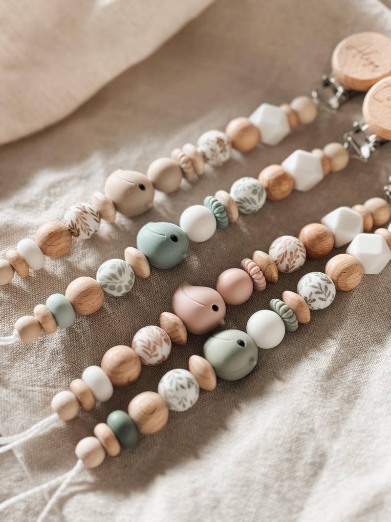 Schnullerkette Mit Namen Personalisiert - Vogel Blau Geschenk Idee von Etsy - LeukkStudio