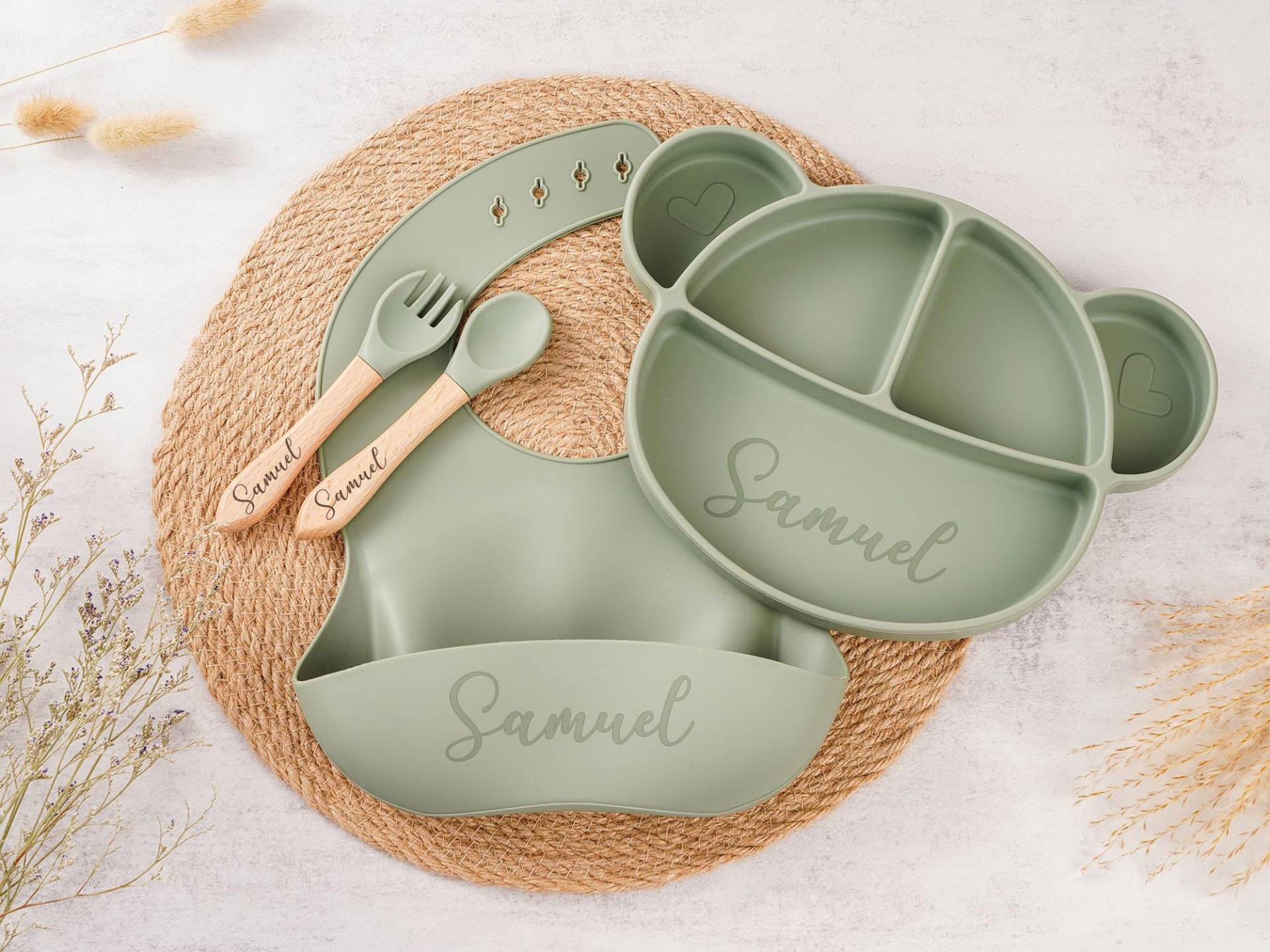Personalized Silicone Weaning Set, Custom Engraved Plate Set With Name, Baby Feeding Set, Baby Shower Gifts, Newborn Keepsake, Eco-Friendly Personalized Silicone Weaning Set, Custom Engraved Plate Set With Name, Baby Feeding Set, Baby Shower Gifts, Newborn Keepsake, Eco-Friendly von Etsy - Lianetze