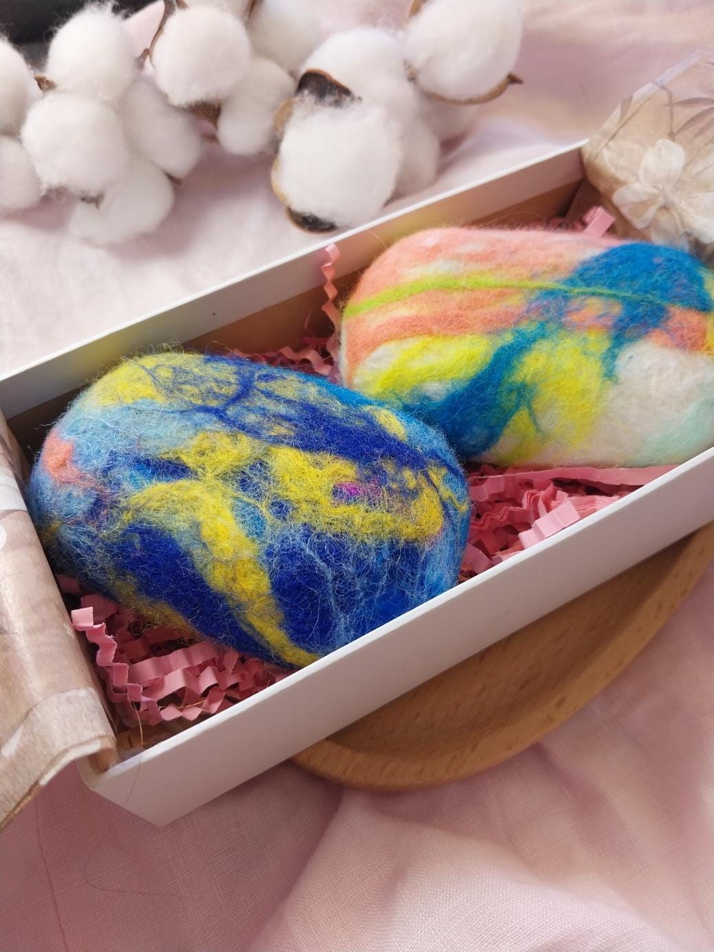 Filzseife Set 2 Stück - Handgemachte Naturseifen Im Filz, Geschenkbox, Nachhaltiges Wellness Geschenk von Etsy - LibelleLaden