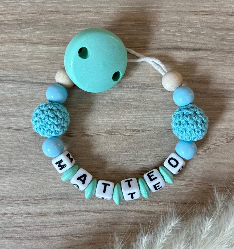 Personalisierte Schnullerkette | Junge Pastell Holzclip Nach Wahl Geburt Taufe von Etsy - LichtliebebyAlina