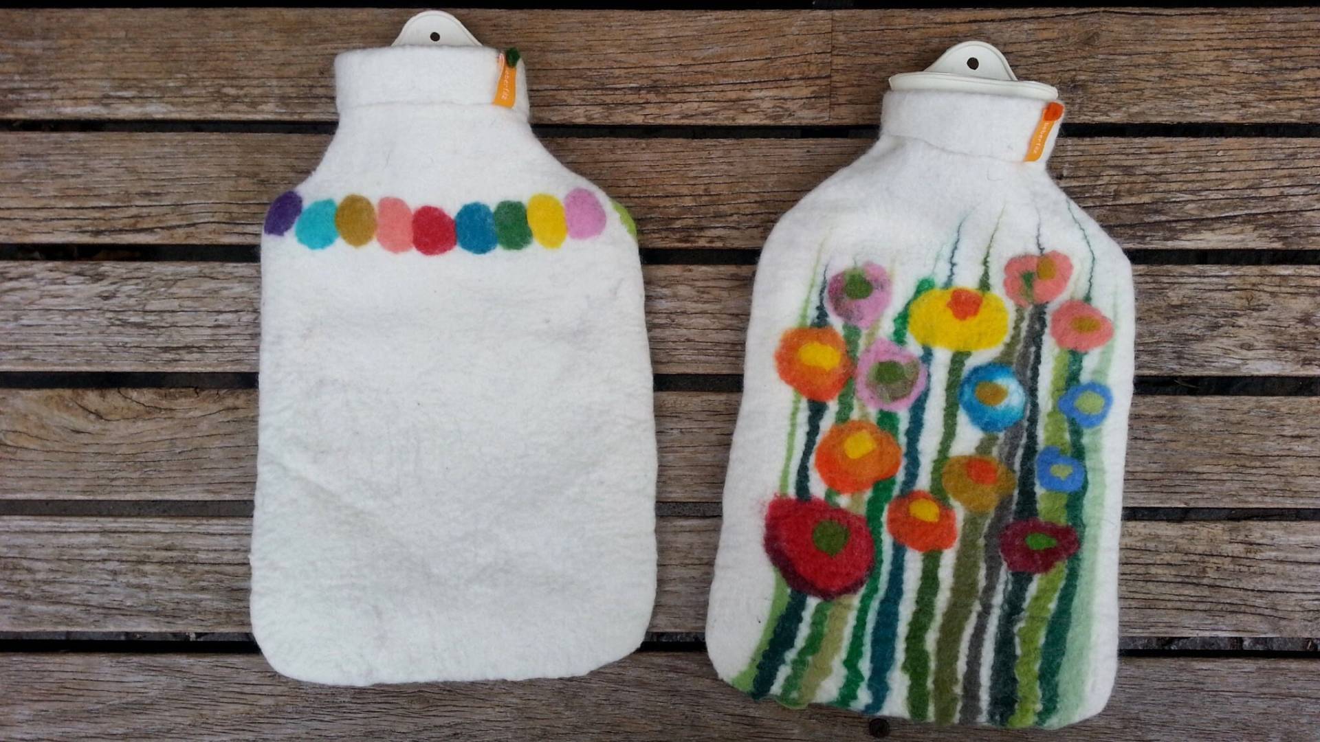 Wärmflasche Mit Gefilzter Hülle, Weiss Wärmflasche Mit Gefilzter Hülle, Weiss von Etsy - Lieberfilz