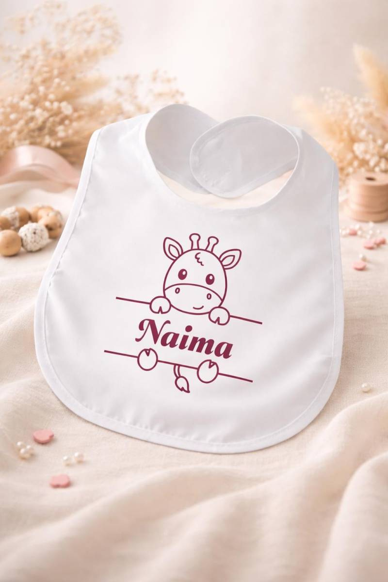 Personalisiertes Baby-Lätzchen Mit Wunschname Und Tiermotiv von Etsy - Lieblingsgruss
