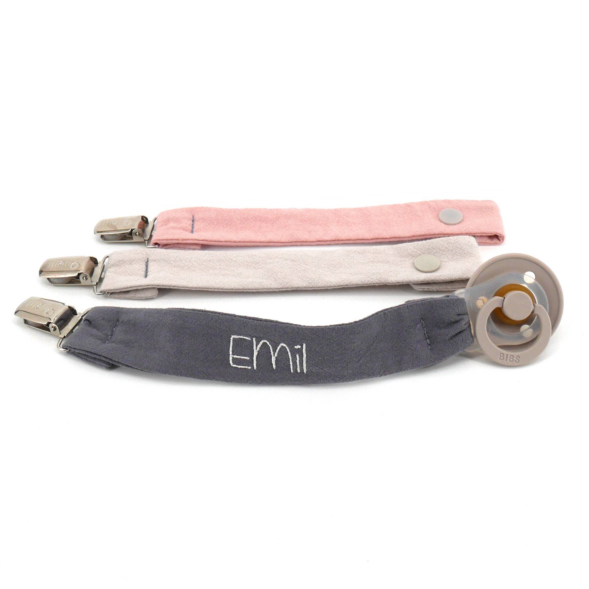 Schnullerband Baumwolle Mit Personalisierung I Viele Farben Schriftauswahl Schnullerhalter Clip von Etsy - LilaliDE