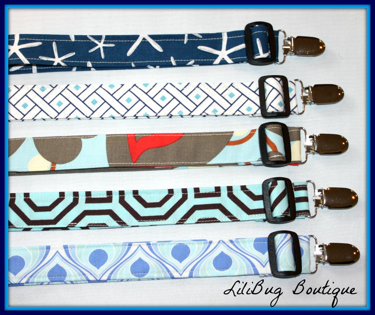 Lilibug Wählen Sie Einstellbare Krankenpflege Und Bib Clip - Blues von Etsy - LiliBugBoutique