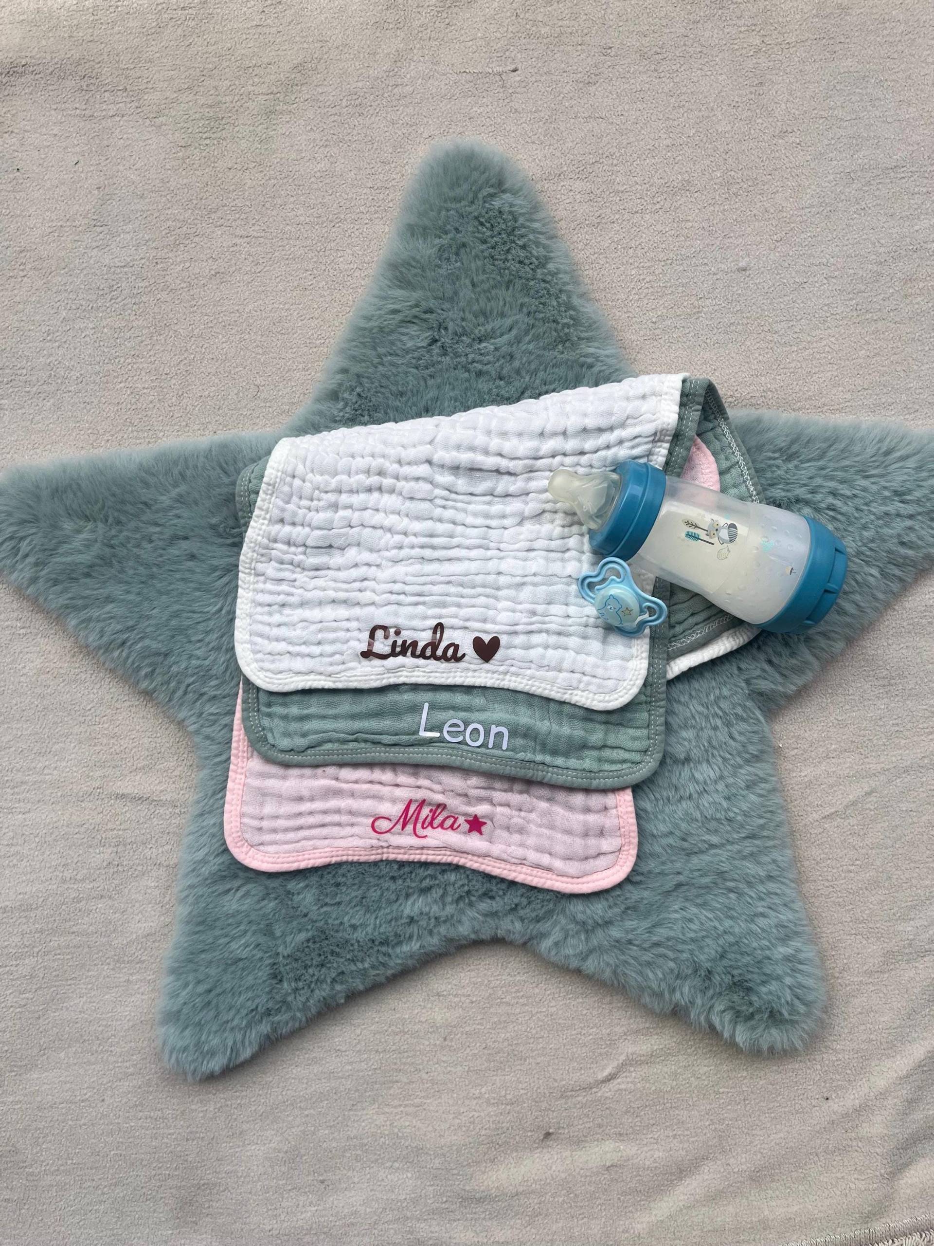 Personalisierte Geschenke, Geschenkidee Bei Geburt, Spucktuch, Musselin, Geschenke Personalisierbar, Baby, Kind von Etsy - Lilienzauber