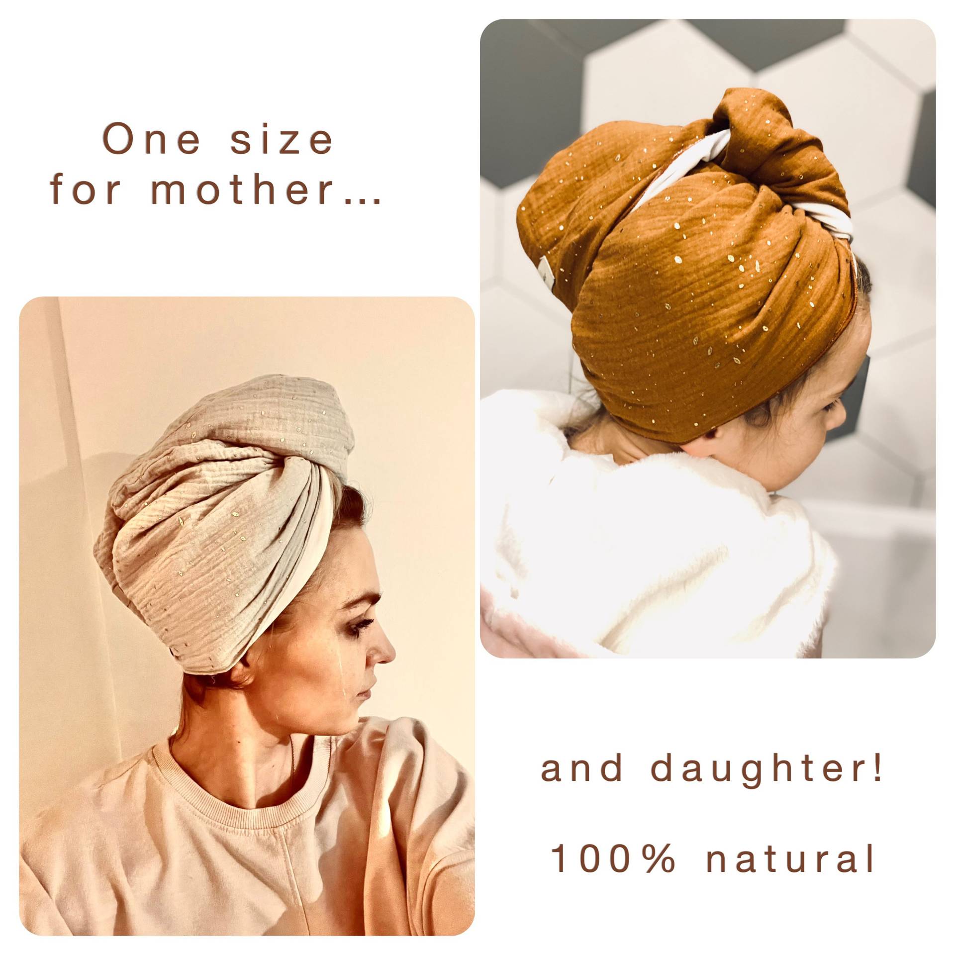Musselin-Haartuch - Turban, 100 % Bio-Musselin-Baumwolle Mit Öko-Tex- Und Gots-Zertifikat, Für Mama Tochter, Super Saugfähig, Haarturban Musselin-Haartuch - Turban, 100 % Bio-Musselin-Baumwolle Mit Öko-Tex- Und Gots-Zertifikat, Für Mama Tochter, Super Saugfähig, Haarturban von Etsy - Lilymer