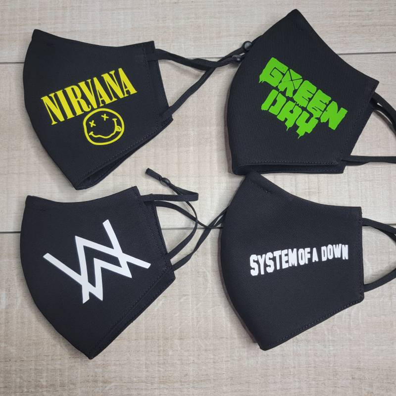 Benutzerdefinierte Rockband Inspirierte Gesichtsmaske 70Er 80Er Jahre Musik Maske | Unisex Gesichtsmaske, Erwachsene Kinder Wiederverwendbare Made in von Etsy - LinaRoseDesignsShop